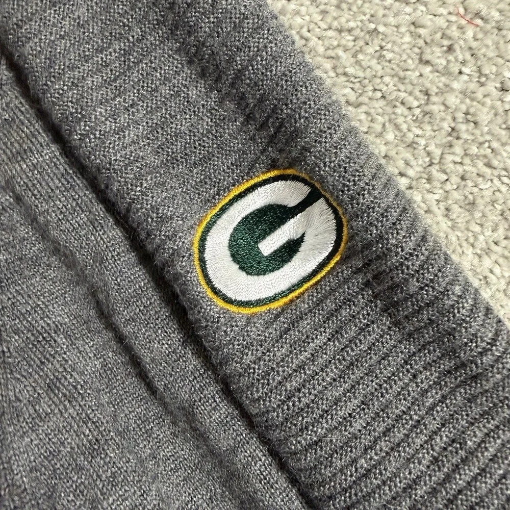 Nike Golf Green Bay Packers Sweater Mens Sz XXL‎ Grey V-Neck Wool Blend Pullover
